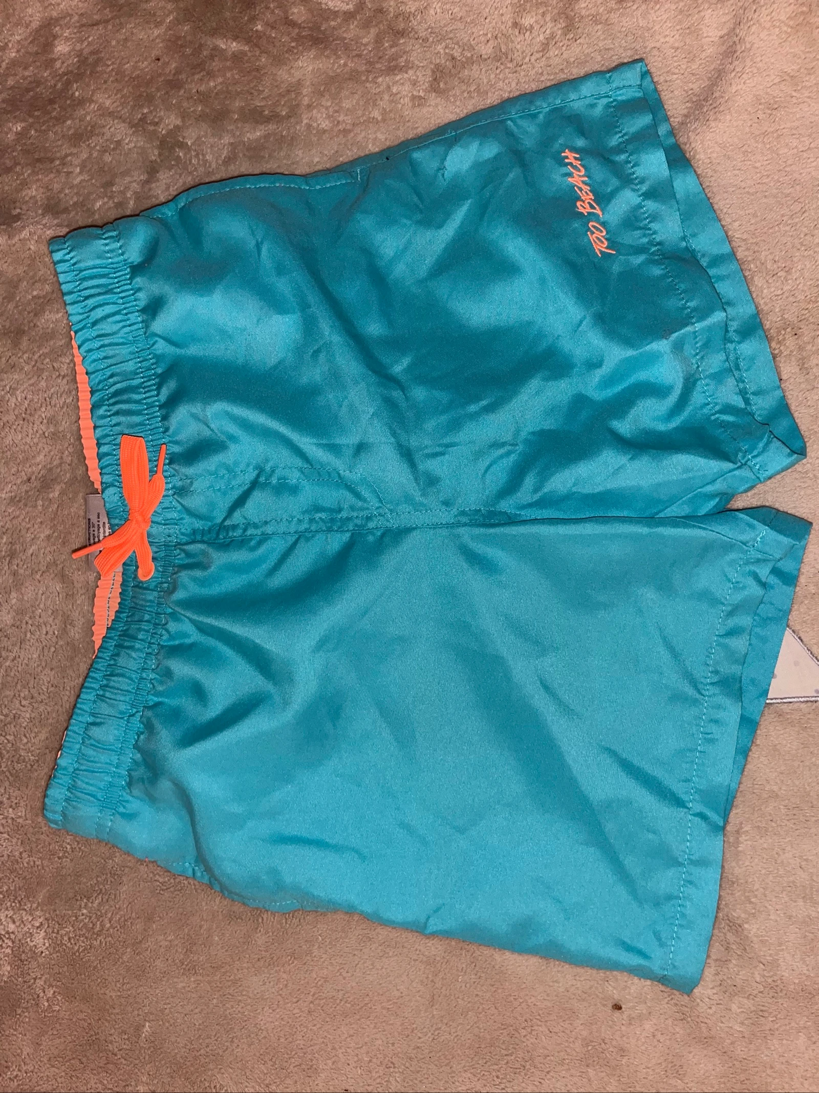 Maillot de bain garçon 10 ans bleu et orange neuf